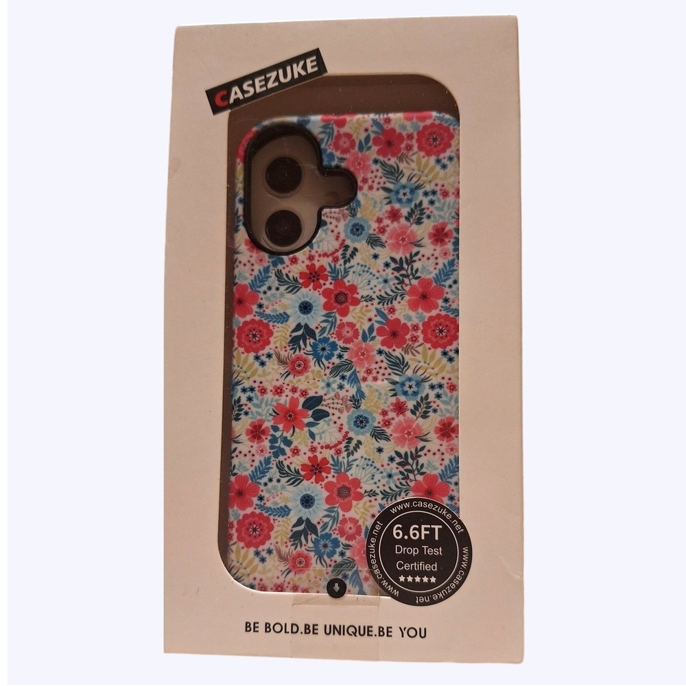 Casezuke iPhone 17 Case Floral TPU Protective Cover 6.6ft Drop Certified NEW